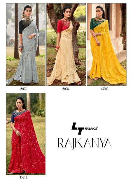 Lt Rajkanya Fancy Party Wear Wholesale Georgette Sarees Catalog
